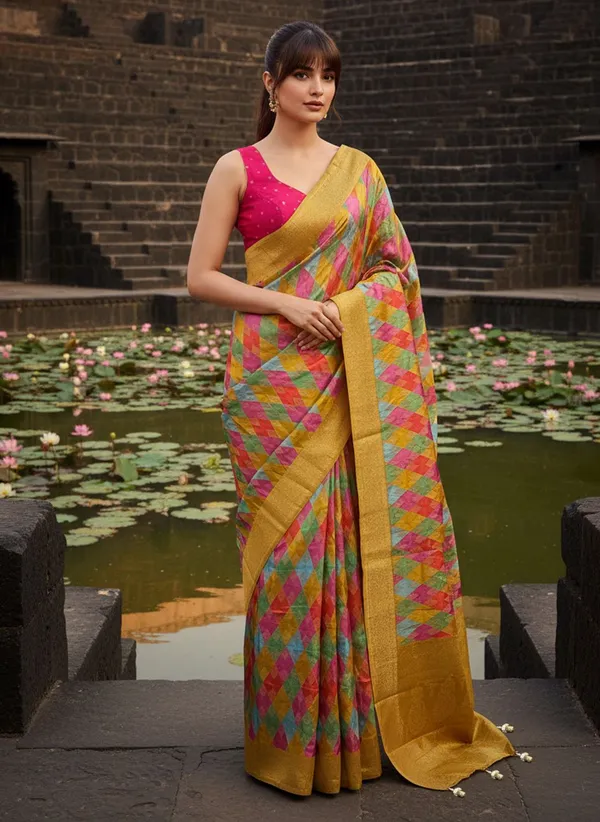 Mustard_Banarasi_Pure_Silk_Woven_Saree_For_Women_|_With_Blouse_Piece