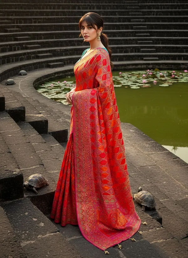 Sariya_Pink_Banarasi_Pure_Silk_Satin_Jacquard_Saree_For_Women_|_With_Blouse_Piece
