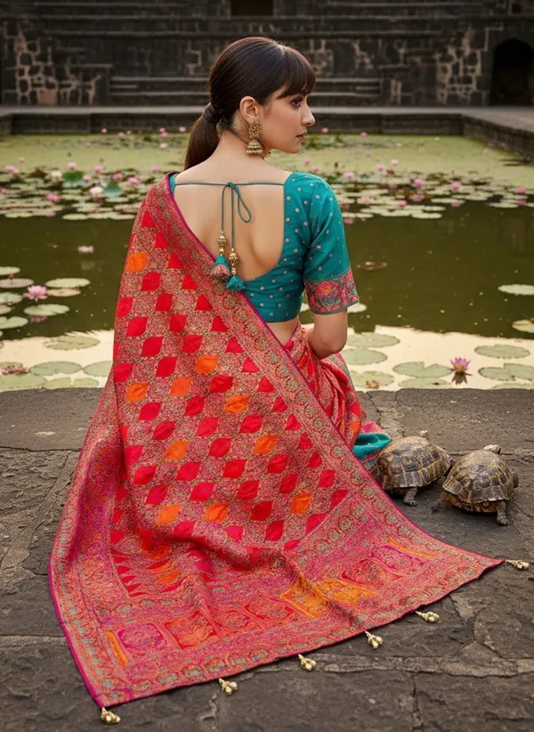 Sariya_Pink_Banarasi_Pure_Silk_Satin_Jacquard_Saree_For_Women_|_With_Blouse_Piece