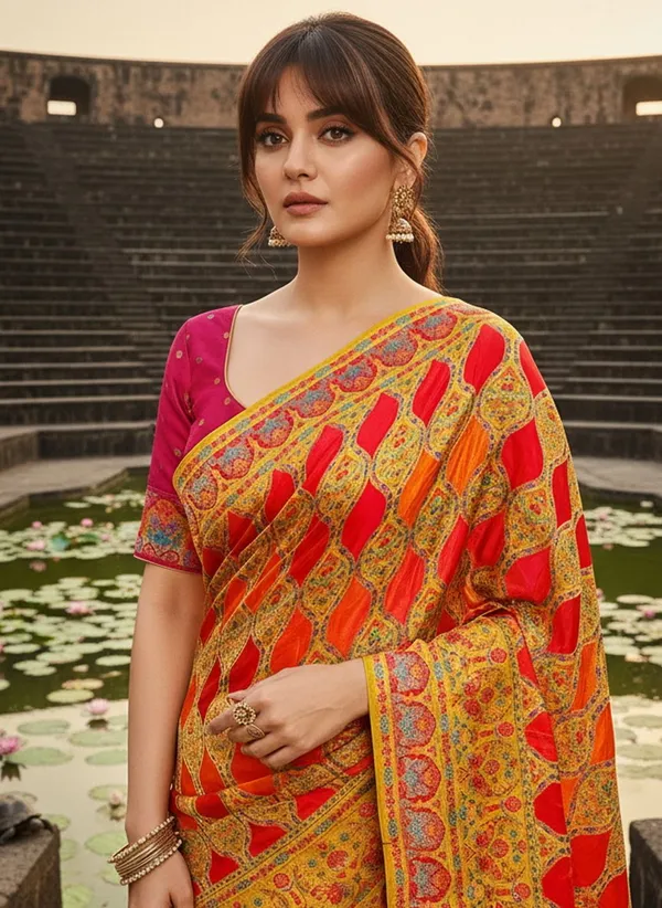 Yellow_Banarasi_Pure_Silk_Satin_Jacquard_Woven_Saree_For_Women_|_With_Blouse_Piece