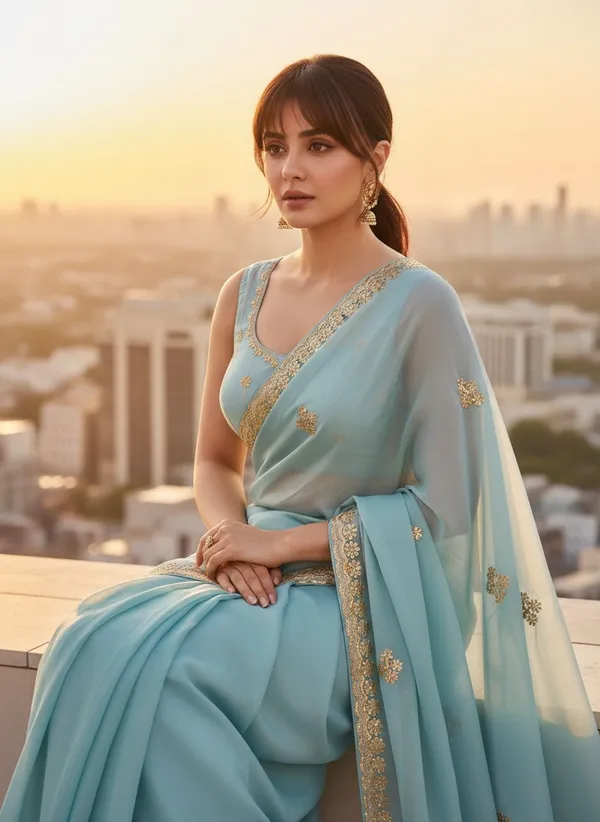 Light_Blue_Georgette_Embroidered_Embellished_Saree_For_Women_|_With_Blouse_Piece
