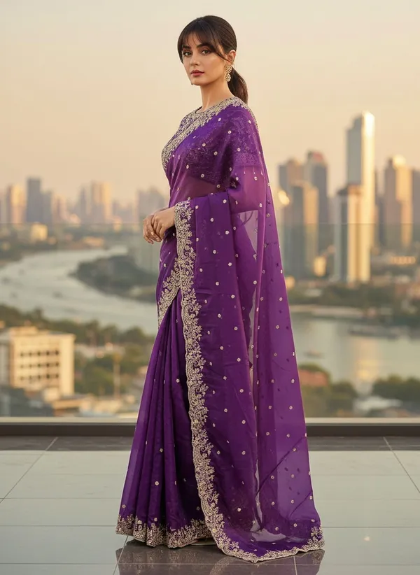 Purple_Satin_Organza_Zari_Sequin_Embroidered_Saree_For_Women_|_With_Blouse_Piece