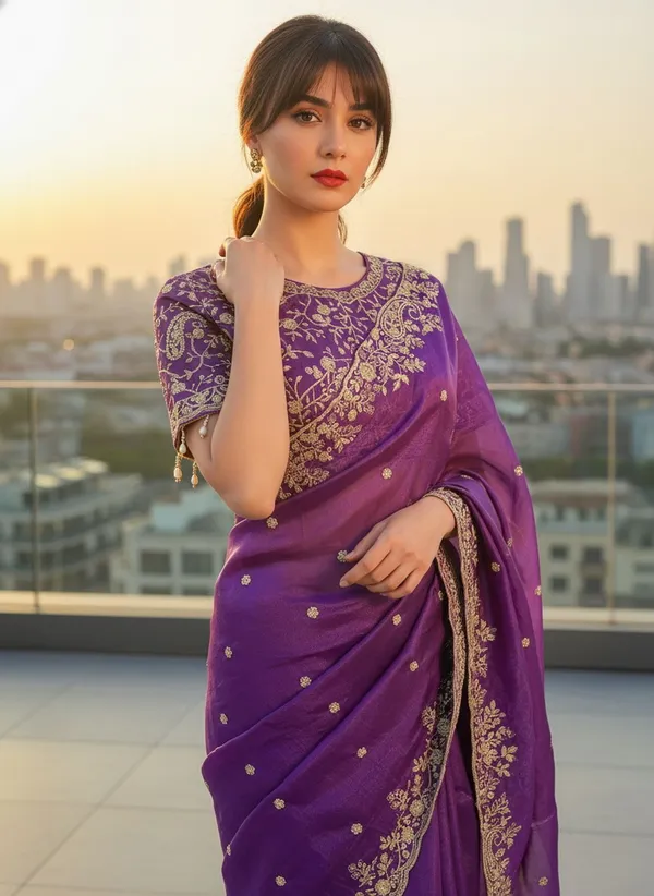 Purple_Satin_Organza_Zari_Sequin_Embroidered_Saree_For_Women_|_With_Blouse_Piece