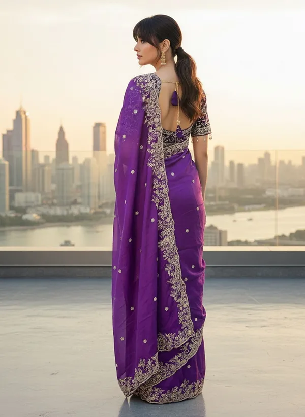 Purple_Satin_Organza_Zari_Sequin_Embroidered_Saree_For_Women_|_With_Blouse_Piece