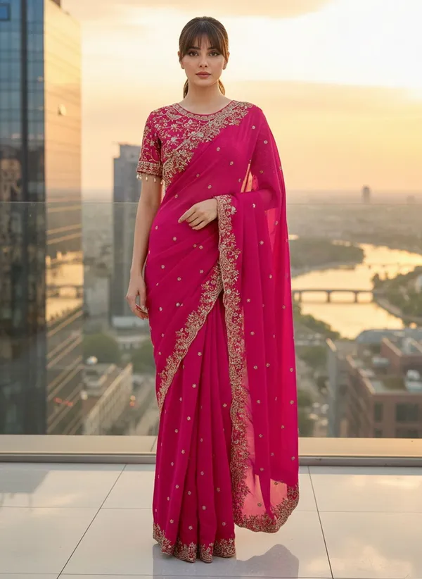 Pink_Satin_Organza_Embroidered_Bollywood_Saree_For_Women_|_With_Blouse_Piece