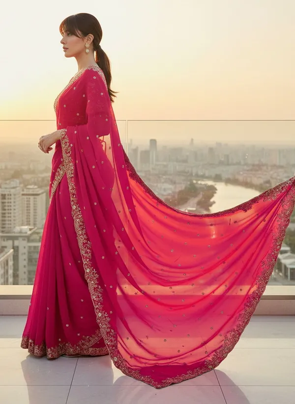 Pink_Satin_Organza_Embroidered_Bollywood_Saree_For_Women_|_With_Blouse_Piece