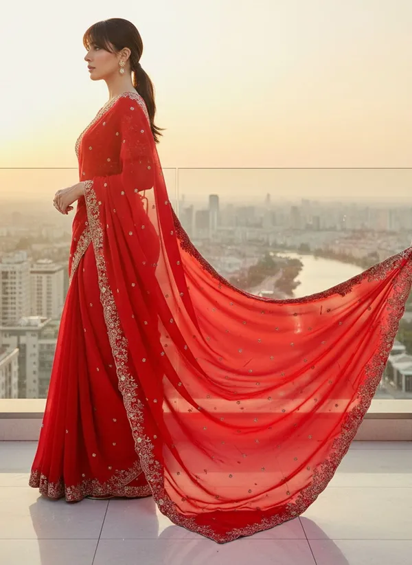 Red_Satin_Organza_Embroidered_Bollywood_Saree_For_Women_|_With_Blouse_Piece