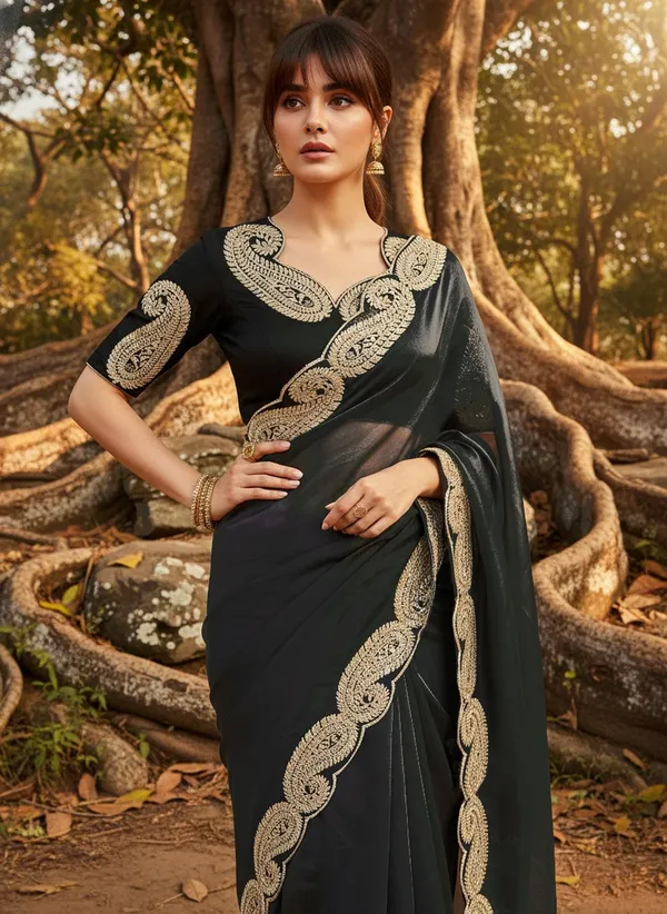 Black_Georgette_Silk_Blend_Zari_Sequin_Embroidered_Bollywood_Saree_For_Women_|_With_Blouse_Piece