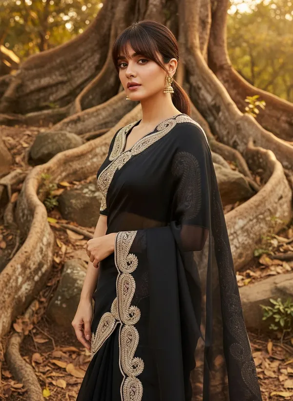 Black_Georgette_Silk_Blend_Zari_Sequin_Embroidered_Bollywood_Saree_For_Women_|_With_Blouse_Piece