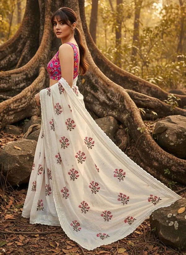 White_Georgette_Printed_Bollywood_Saree_For_Women_|_With_Blouse_Piece