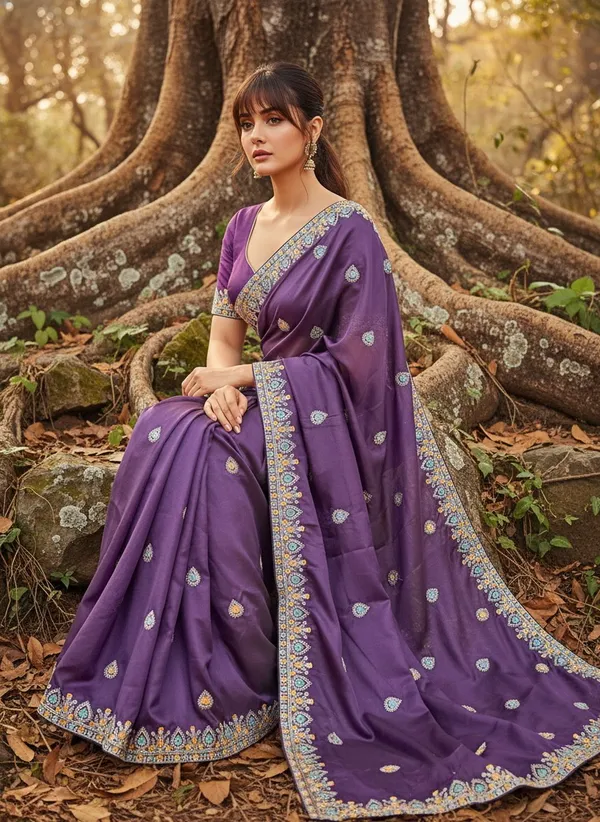 Purple_Georgette_Embroidered_Bollywood_Saree_For_Women_|_With_Blouse_Piece