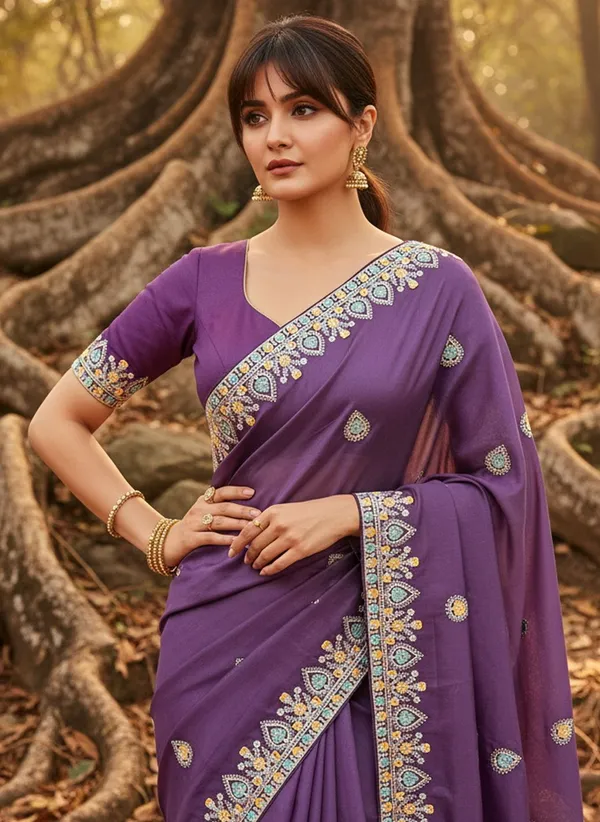 Purple_Georgette_Embroidered_Bollywood_Saree_For_Women_|_With_Blouse_Piece