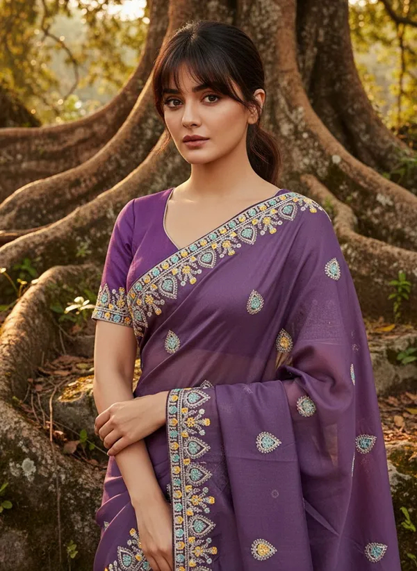 Purple_Georgette_Embroidered_Bollywood_Saree_For_Women_|_With_Blouse_Piece