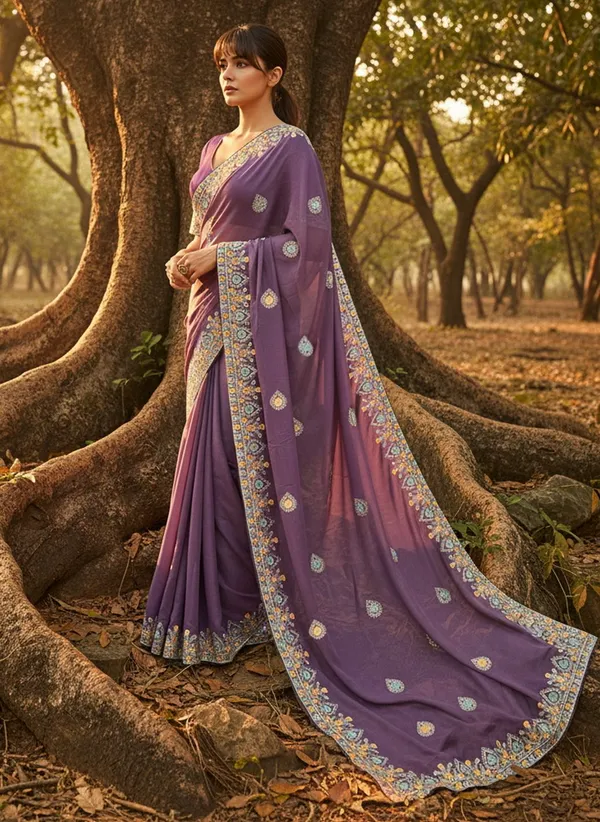Purple_Georgette_Embroidered_Bollywood_Saree_For_Women_|_With_Blouse_Piece