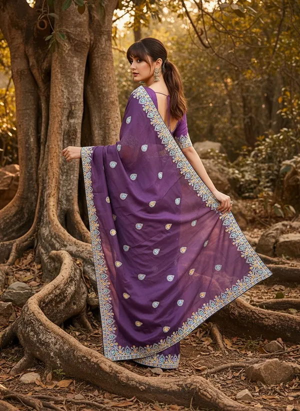 Purple_Georgette_Embroidered_Bollywood_Saree_For_Women_|_With_Blouse_Piece