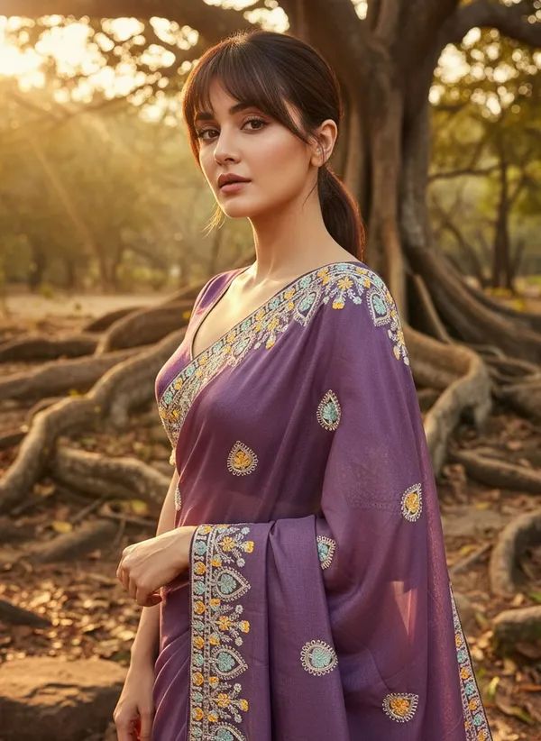 Purple_Georgette_Embroidered_Bollywood_Saree_For_Women_|_With_Blouse_Piece