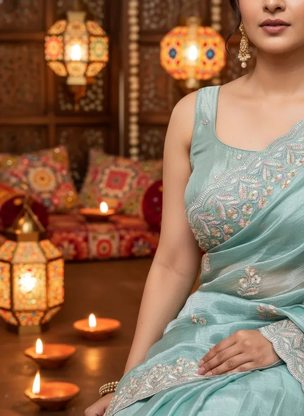 Light_Green_Organza_Chiffon_Zari_Embroidered_Bollywood_Saree_For_Women_|_With_Blouse_Piece