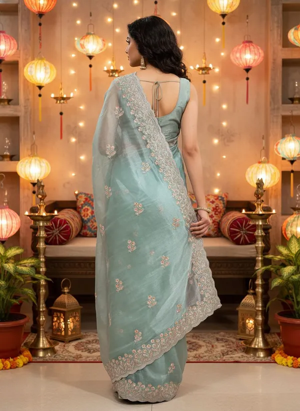 Light_Green_Organza_Chiffon_Zari_Embroidered_Bollywood_Saree_For_Women_|_With_Blouse_Piece