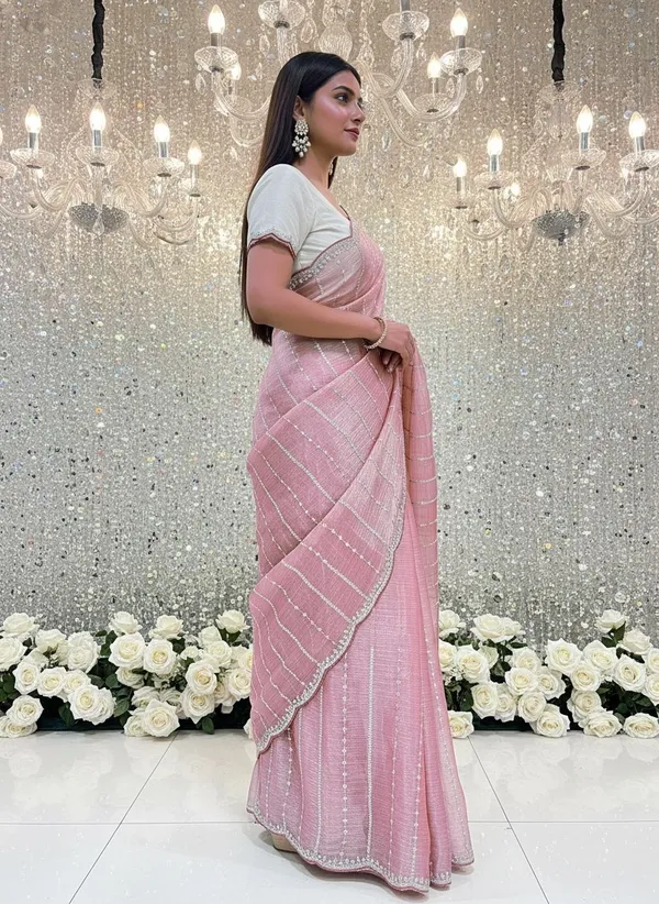 Pink_Organza_Embroidered_Sequin_Bollywood_Saree_For_Women_|_With_Blouse_Piece