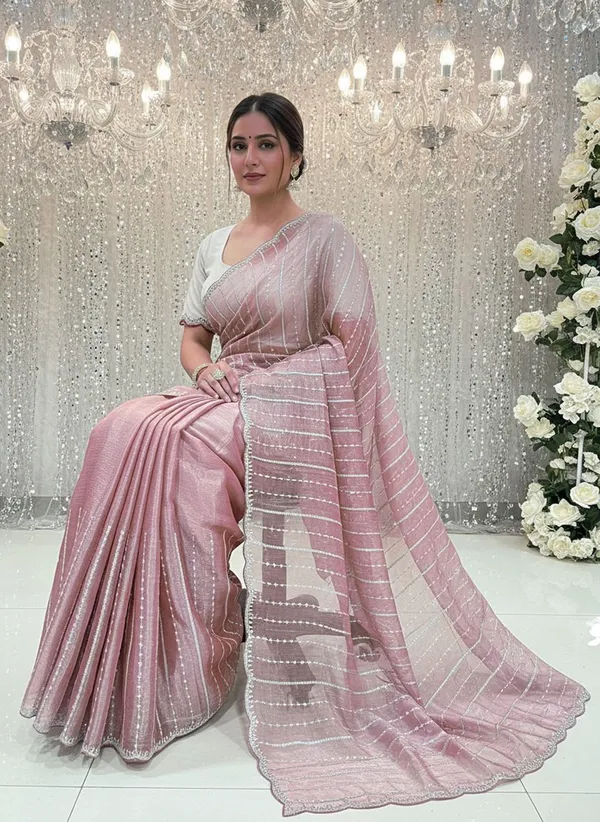 Pink_Organza_Embroidered_Sequin_Bollywood_Saree_For_Women_|_With_Blouse_Piece