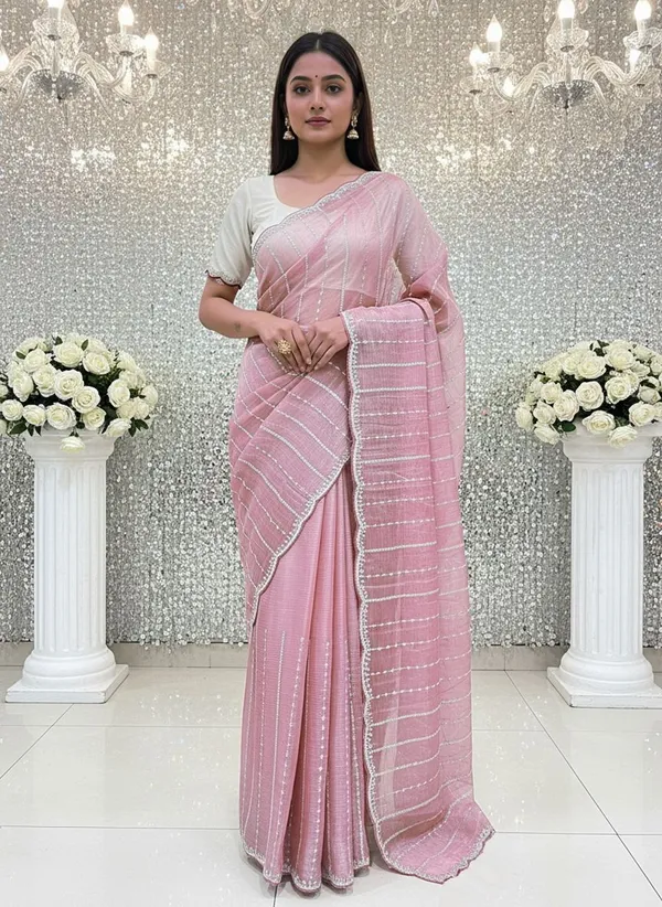 Pink_Organza_Embroidered_Sequin_Bollywood_Saree_For_Women_|_With_Blouse_Piece