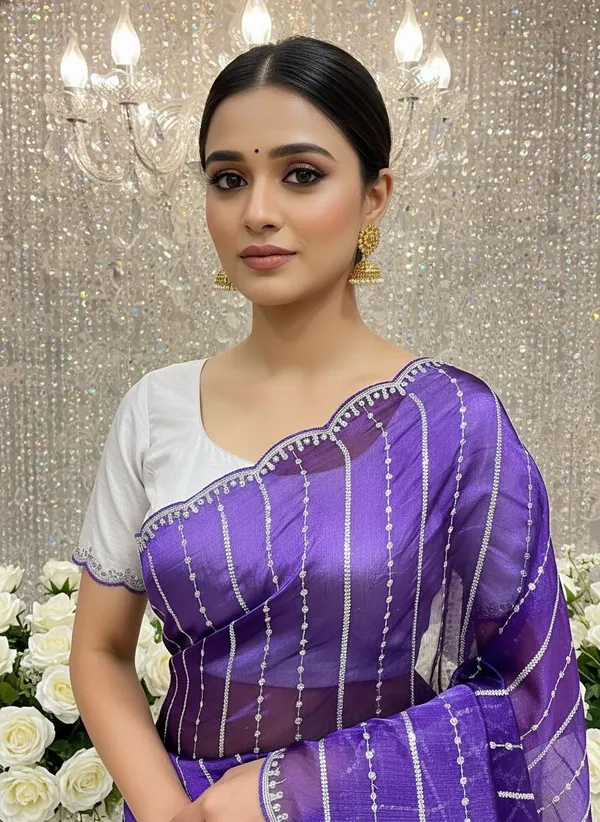 Purple_Organza_Sequin_Zari_Embroidered_Bollywood_Saree_For_Women_|_With_Blouse_Piece