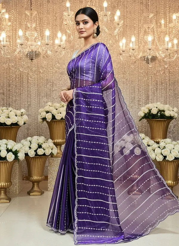 Purple_Organza_Sequin_Zari_Embroidered_Bollywood_Saree_For_Women_|_With_Blouse_Piece