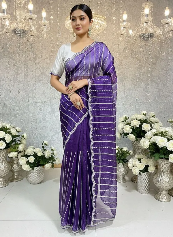 Purple_Organza_Sequin_Zari_Embroidered_Bollywood_Saree_For_Women_|_With_Blouse_Piece