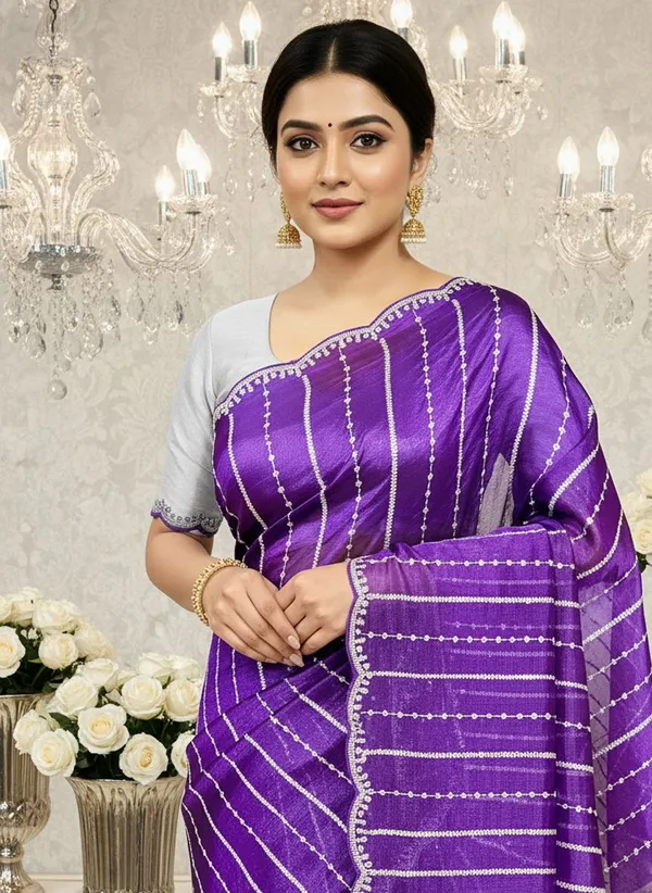 Purple_Organza_Sequin_Zari_Embroidered_Bollywood_Saree_For_Women_|_With_Blouse_Piece