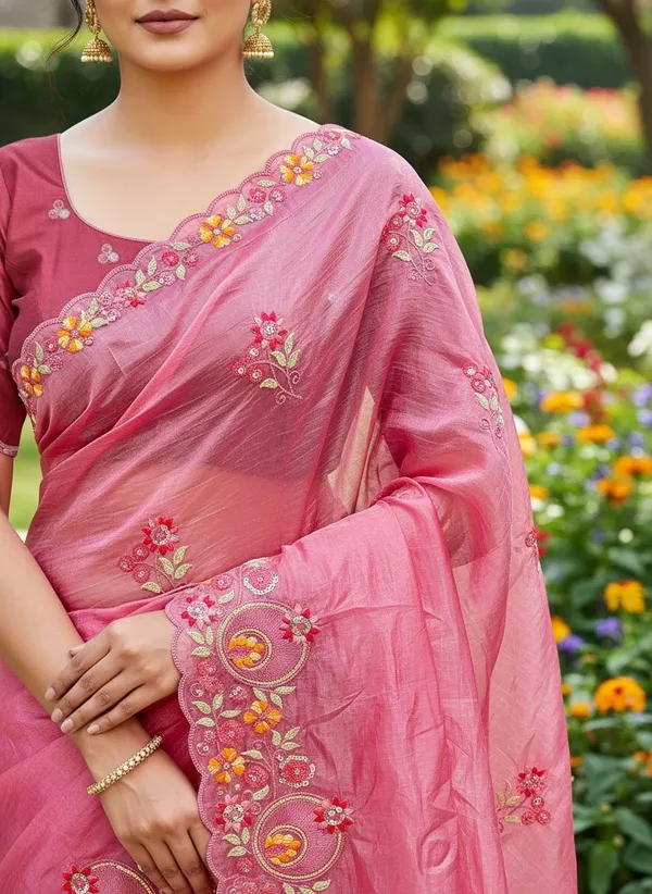 Pink_Organza_Floral_Embroidered_Embellished_Saree_For_Women_|_With_Blouse_Piece