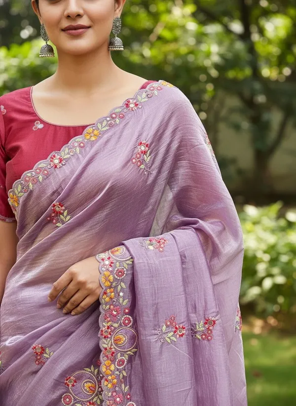 Purple_Organza_Floral_Embroidered_Saree_For_Women_|_With_Blouse_Piece