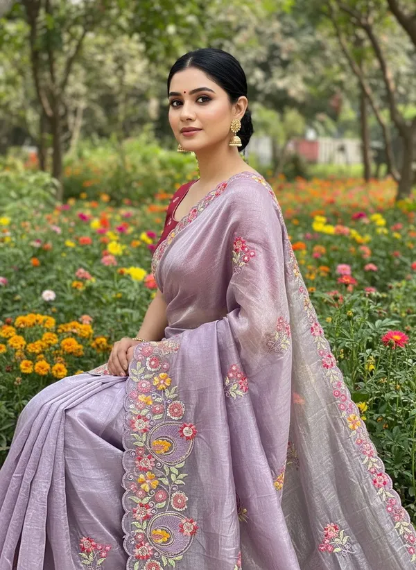 Purple_Organza_Floral_Embroidered_Saree_For_Women_|_With_Blouse_Piece