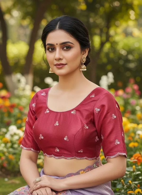 Purple_Organza_Floral_Embroidered_Saree_For_Women_|_With_Blouse_Piece