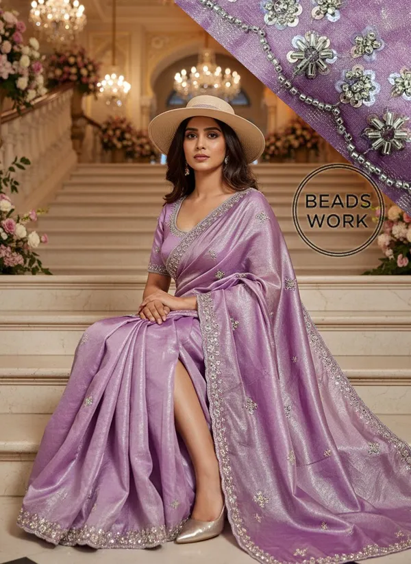 Purple_Organza_Hand_Embroidered_Bollywood_Saree_For_Women_|_With_Blouse_Piece