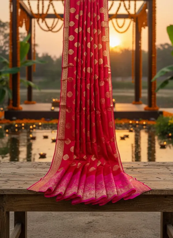 Red_Kota_Doria_Jacquard_Woven_Saree_For_Women_|_With_Blouse_Piece