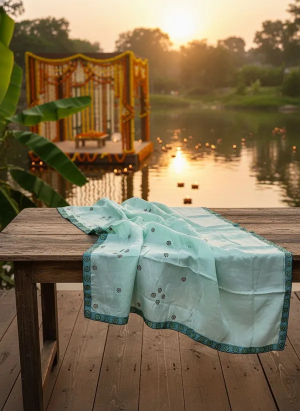 Sea_Green_Georgette_Embroidered_Floral_Saree_For_Women_|_With_Blouse_Piece