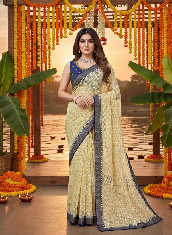 Cream_Net_Embroidered_Bollywood_Saree_For_Women_|_With_Blouse_Piece