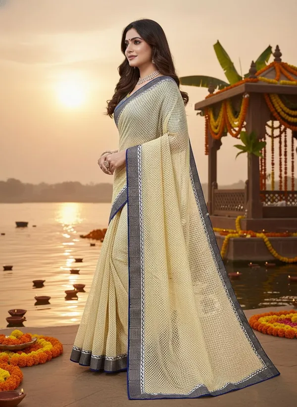 Cream_Net_Embroidered_Bollywood_Saree_For_Women_|_With_Blouse_Piece