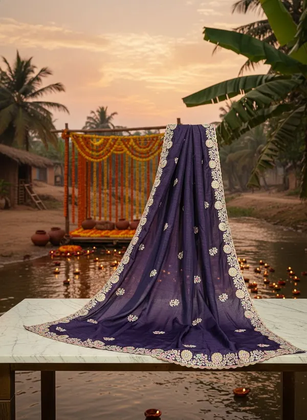 Sariya_Purple_Georgette_Embroidered_Sequin_Work_Saree_For_Women_|_With_Blouse_Piece