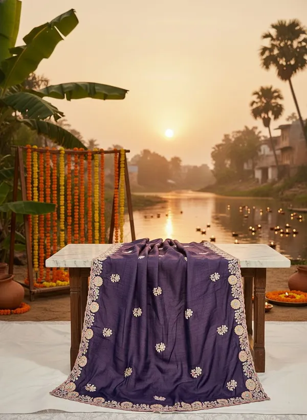 Sariya_Purple_Georgette_Embroidered_Sequin_Work_Saree_For_Women_|_With_Blouse_Piece