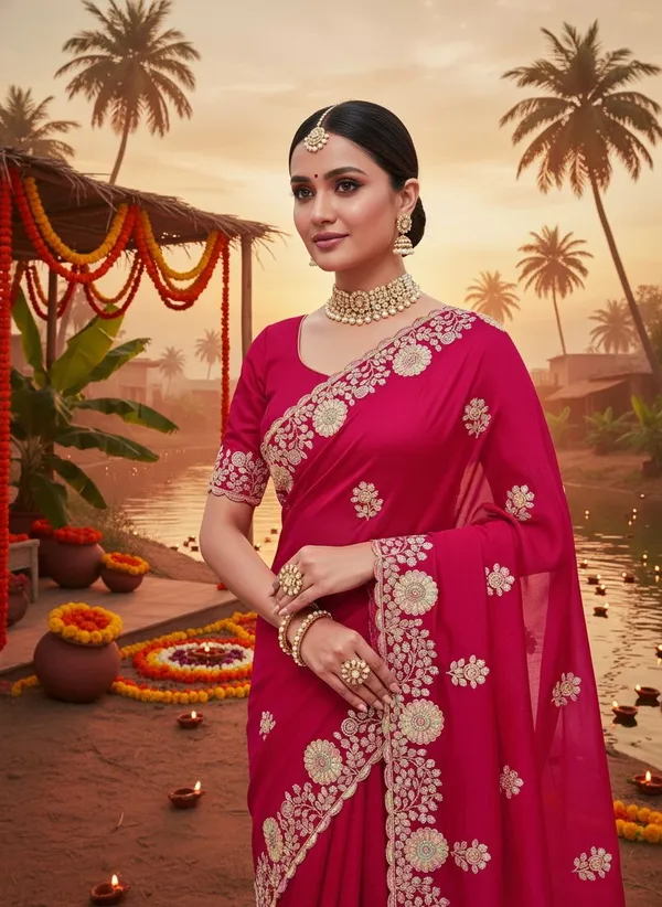Pink_Georgette_Embroidered_Embellished_Bollywood_Saree_For_Women_|_With_Blouse_Piece