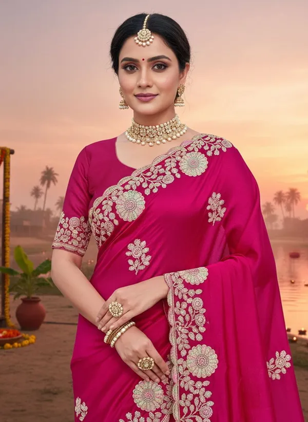 Pink_Georgette_Embroidered_Embellished_Bollywood_Saree_For_Women_|_With_Blouse_Piece