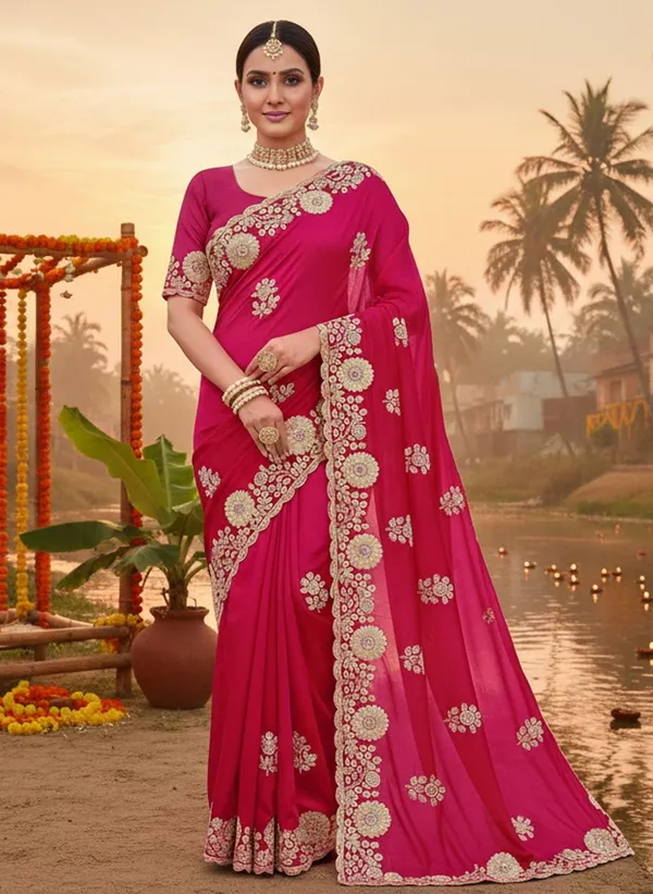 Pink_Georgette_Embroidered_Embellished_Bollywood_Saree_For_Women_|_With_Blouse_Piece
