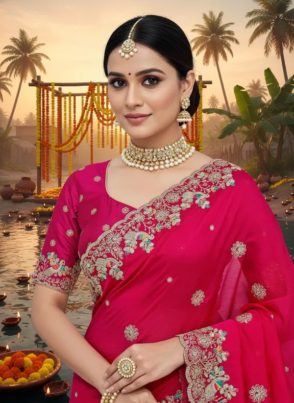 Pink_Satin_Embroidered_Embellished_Bollywood_Saree_For_Women_|_With_Blouse_Piece
