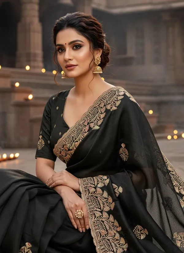 Black_Georgette_Silk_Blend_Resham_Zari_Embroidered_Bollywood_Saree_For_Women_|_With_Blouse_Piece