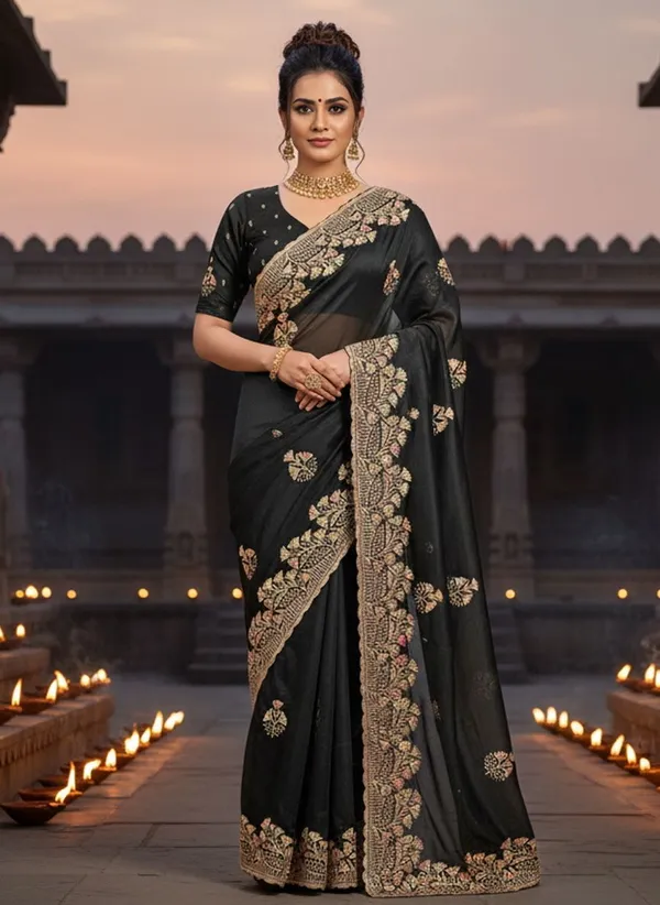 Black_Georgette_Silk_Blend_Resham_Zari_Embroidered_Bollywood_Saree_For_Women_|_With_Blouse_Piece