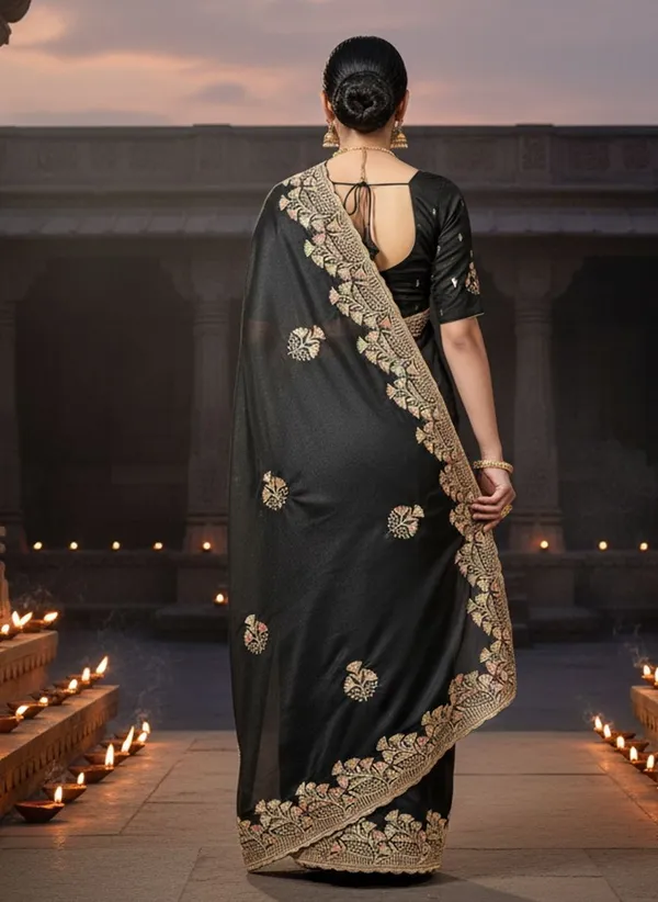 Black_Georgette_Silk_Blend_Resham_Zari_Embroidered_Bollywood_Saree_For_Women_|_With_Blouse_Piece