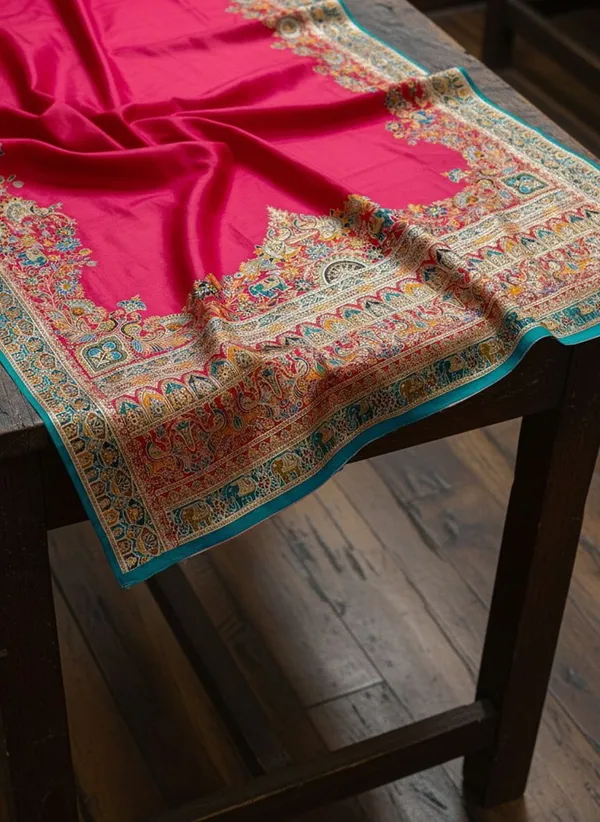 Sariya_Pink_Semi_Pashmina_Jacquard_Zari_Woven_Saree_For_Women_|_With_Blouse_Piece