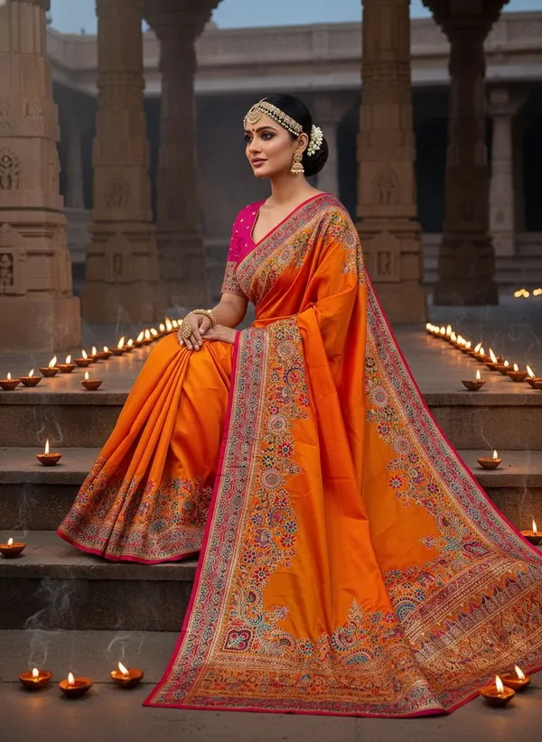 Mustard_Semi_Pashmina_Jacquard_Woven_Saree_For_Women_|_With_Blouse_Piece