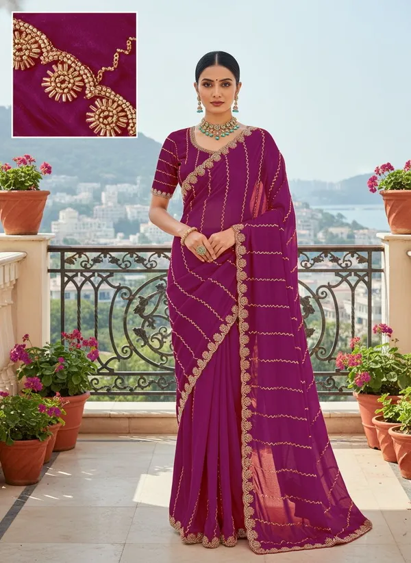 Magenta_Satin_Embroidered_Embellished_Bollywood_Saree_For_Women_|_With_Blouse_Piece